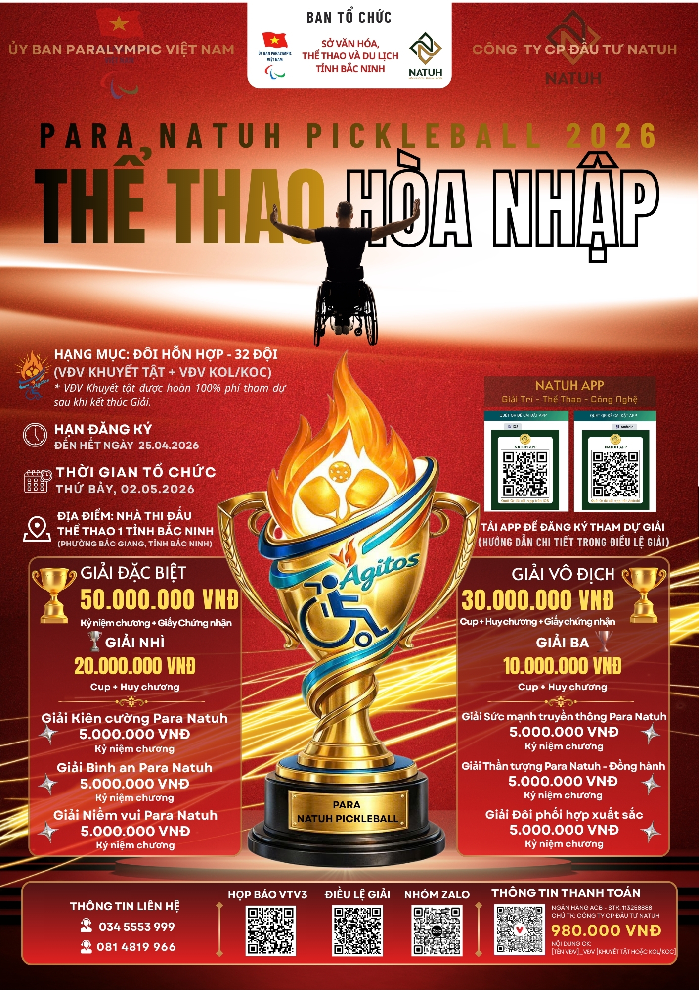 Para Natuh Pickleball - Thể thao hoà nhập